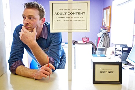 &lt;p&gt;Andy Renfrew, a Lake City Playhouse board member, waits for ticket purchasers an hour before showtime Friday for the sold out, opening night performance of &quot;Rent&quot; at the Coeur d'Alene theater.&lt;/p&gt;