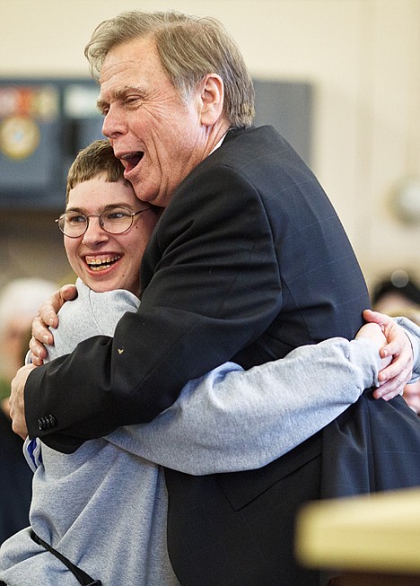 &lt;p&gt;George Maupin gets a big hug from Angela Moran during the Celebration of Stars.&lt;/p&gt;