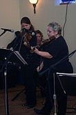 Thompson Falls music group High Strung performs at the Friday evening chili feed at the Elks Lodge in Thompson Falls. High Strung is Chloe Klaus on violin, Leanne Klaus on keyboard, and Caroline Penny on violin.