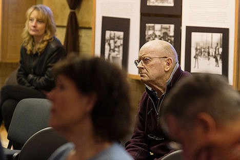 &lt;p&gt;Merlyn Nelson listens to a response regarding a question he posed to the panel about the Jim Crow laws during the event.&lt;/p&gt;