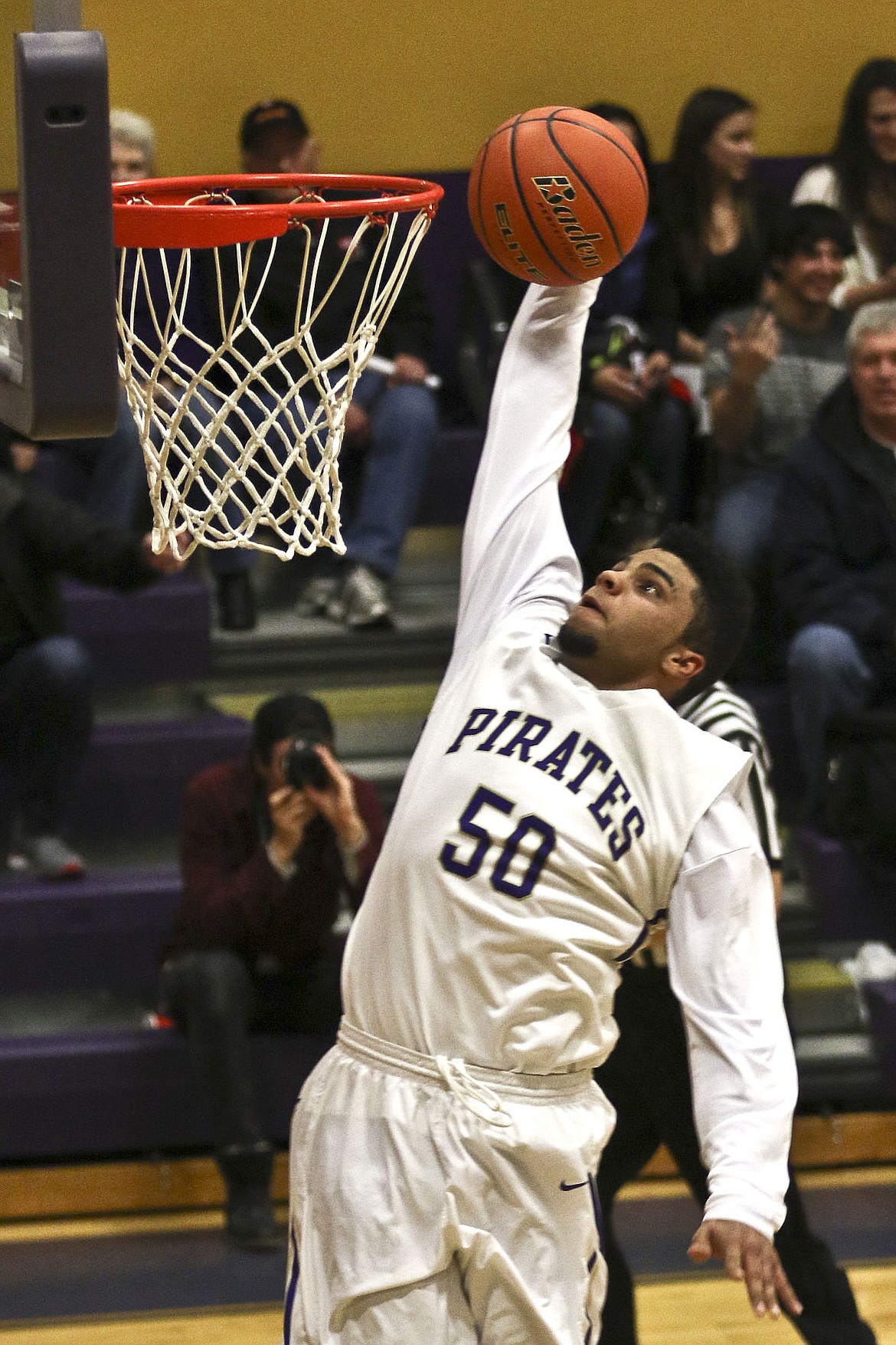 &lt;p&gt;Julian Jones goes up for a dunk during their game against Stevensville last Tuesday.&lt;/p&gt;