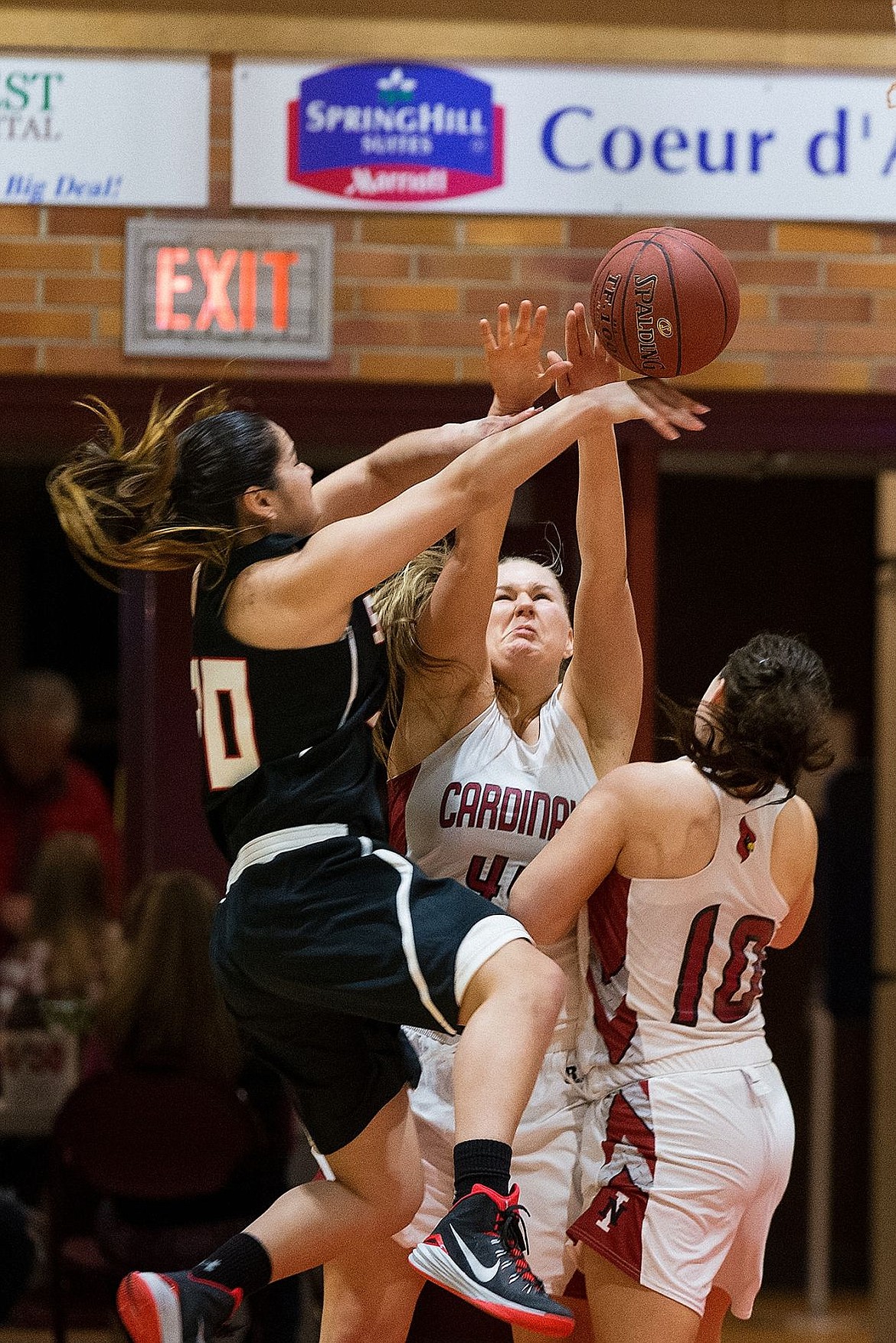 &lt;p&gt;SHAWN GUST/Press North Idaho College&#146;s Grace Varcoe breaks up a shot by Colorado Northwestern Community College&#146;s Cylee Tuimaunei during the third quarter Thursday in Coeur d&#146;Alene.&lt;/p&gt;