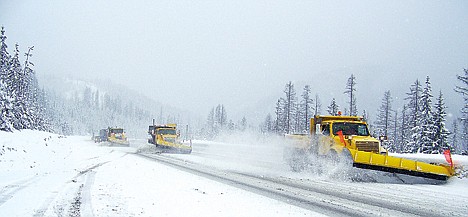 &lt;p&gt;Idaho Transportation Department trucks tag team Lookout Pass after a storm.&lt;/p&gt;