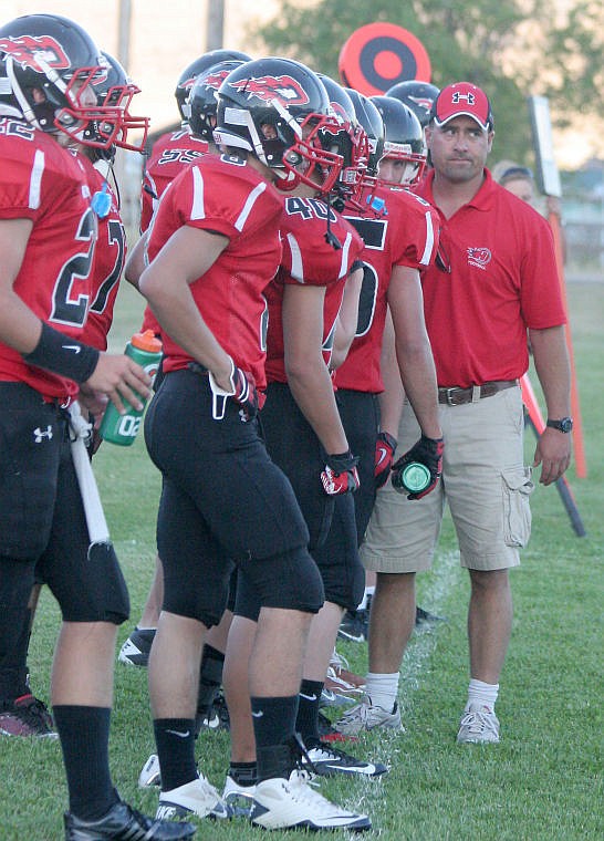 &lt;p&gt;Hot Springs football head coach Jim Lawson watches a play Friday, Sept. 14 against St. Regis.&lt;/p&gt;