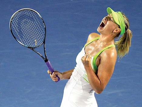 &lt;p&gt;Maria Sharapova of Russia screams after winning a point against Sabine Lisicki of Germany during their fourth round match at the Australian Open tennis championship, in Melbourne, Australia, Monday, Jan. 23, 2012. (AP Photo/John Donegan)&lt;/p&gt;