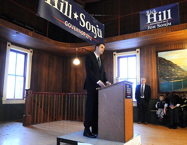 &lt;p&gt;Jon Sonju speaks to the crowd gathered at the Sassafras Ballroom
on Wednesday morning after being introduced as the running mate for
Republican gubernatorial candidate Rick Hill.&lt;/p&gt;