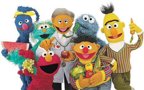 &lt;p&gt;New Muppet Dr. Ruster, center, with, from left, Grover, Rosita, Elmo, Cookie Monster, Ernie and Bert on April 10, 2012. Dr. Valentin Fuster, a cardiologist at New York&Otilde;s Mount Sinai Hospital who Dr. Ruster is based on, teamed up with Sesame Street on a project to improve kids&Otilde; health, and it has shown progress in a study in Colombia. In 2014, the project is planned to launch in New York in what sponsors hope will be a first step to fight childhood obesity nationwide.&lt;/p&gt;