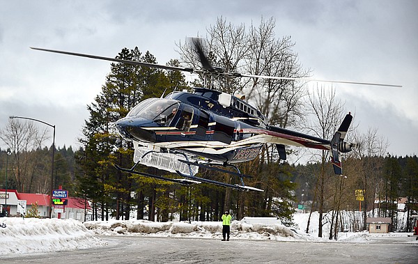 &lt;p&gt;Flathead County Sheriff Chuck Curry and the Two Bear flight crew take off from the Hungry Horse Fire Department on Saturday afternoon to search for a man reported missing since Friday. The missing man's body was later spotted from the air along the main fork of the Flathead River.&lt;/p&gt;