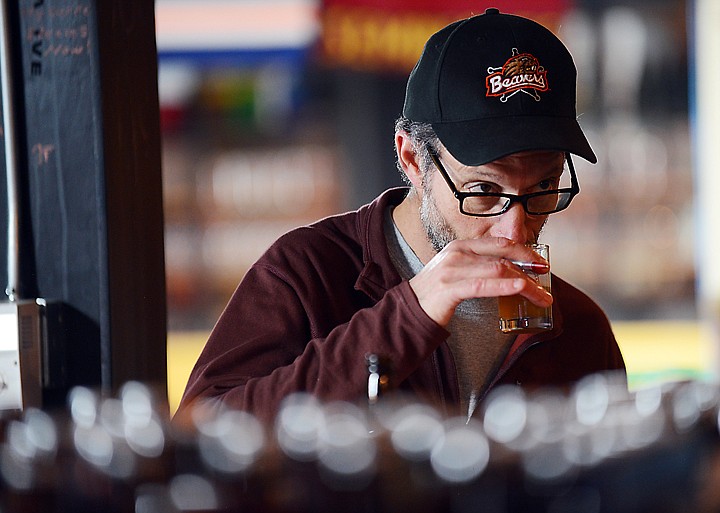 &lt;p&gt;Ron Behrendt of Whitefish and others gather at the Great Northern Brewery on Wednesday evening, January 22, to taste the various beers created using locally grown hops. Beers were scored using the Hop Union Aroma Wheel, general impressions were also recorded. (Brenda Ahearn/Daily Inter Lake)&lt;/p&gt;