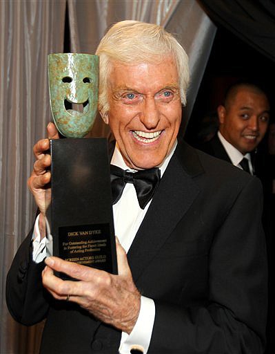 &lt;p&gt;Dick Van Dyke poses backstage with the Screen Actors Guild Life Achievement Award at the 19th Annual Screen Actors Guild Awards at the Shrine Auditorium in Los Angeles on Sunday Jan. 27, 2013. (Photo by Matt Sayles/Invision/AP)&lt;/p&gt;