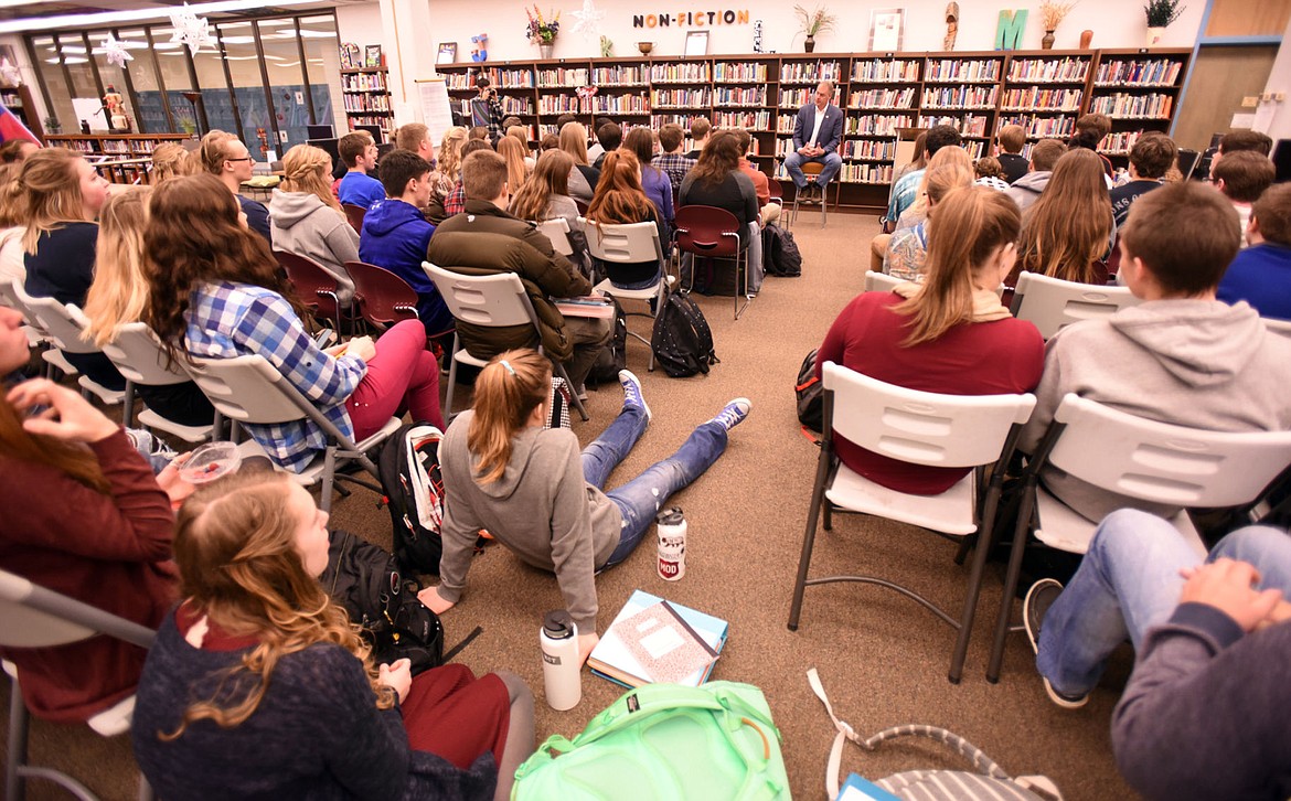 &lt;p&gt;&lt;strong&gt;Rep. Ryan Zinke&lt;/strong&gt; speaking with students at Flathead High School on Friday morning, January 29, in Kalispell. (Brenda Ahearn/Daily Inter Lake)&lt;/p&gt;