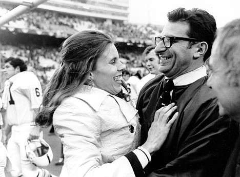 &lt;p&gt;Penn State football coach Joe Paterno is embraced by his wife, Sue, following Penn State's 30-6 victory over Texas in the Cotton Bowl in Dallas on Jan. 1, 1972.&lt;/p&gt;