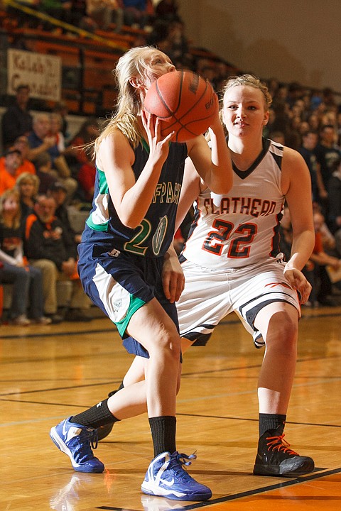 &lt;p&gt;Glacier senior guard Kirstyn Haugenoe (20) puts up a shot past Flathead senior Jessika Abbrescia (22) Tuesday night during the crosstown matchup at Flathead High School. Tuesday, Jan. 29, 2013 in Kalispell, Montana. (Patrick Cote/Daily Inter Lake)&lt;/p&gt;