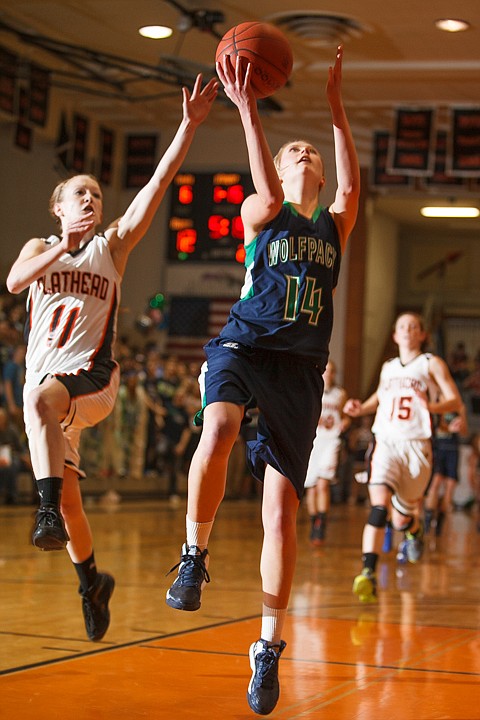 &lt;p&gt;Glacier senior guard Kailea Vaudt (14) puts up a shot Tuesday night during the crosstown matchup at Flathead High School. Tuesday, Jan. 29, 2013 in Kalispell, Montana. (Patrick Cote/Daily Inter Lake)&lt;/p&gt;