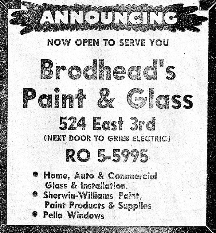 Broadhead's Paint &amp; Glass is now open to serve you with home, auto and commercial glass, plus Sherwin-Williams Paint and also Pella Windows.