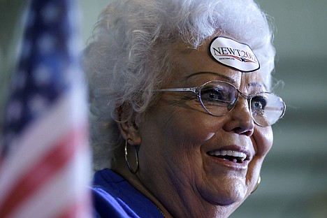 &lt;p&gt;A supporter of Republican presidential candidate, former House Speaker Newt Gingrich smiles during campaign stop, Monday, Jan. 30, 2012, in Tampa, Fla. (AP Photo/Matt Rourke)&lt;/p&gt;