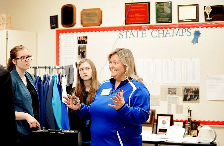 &lt;p&gt;&lt;strong&gt;Columbia Falls&lt;/strong&gt;&#160;High School Head Coach Tara Norick talks to Policy Debate students before they head out to compete on Friday at the Class A State Speech Meet at Columbia Falls. The host team won its 10th straight state championship on Saturday. (Brenda Ahearn/Daily Inter Lake)&lt;/p&gt;