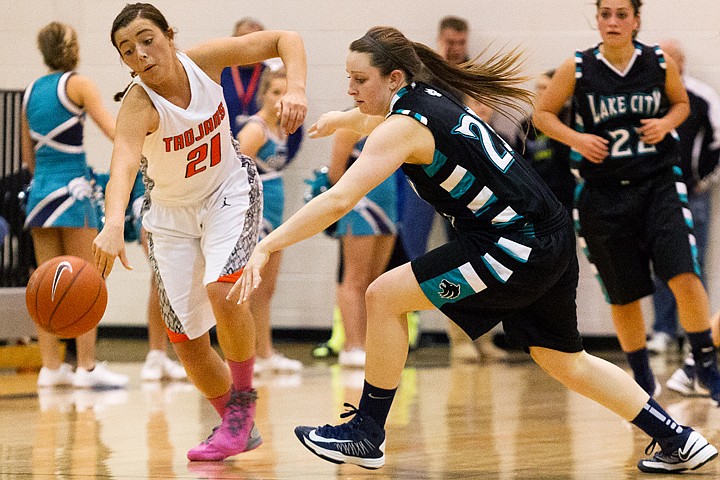 &lt;p&gt;SHAWN GUST/Press&lt;/p&gt;&lt;p&gt;Post Falls High School's Lexi Smith steals the ball from Lake City's Amber Hawkes during the second half.&lt;/p&gt;