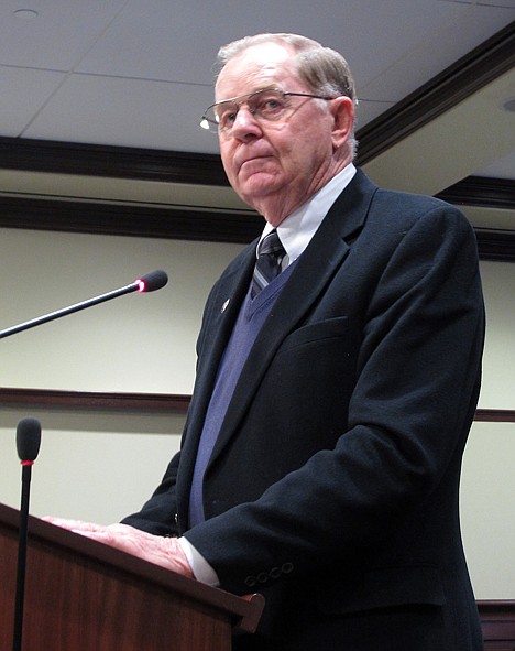 &lt;p&gt;Rep. Dennis Lake, R-Blackfoot, speaks before the House State Affairs Committee on Tuesday, Jan. 31, 2012 at the Idaho Capitol in Boise. The 2012 Legislature may be the session where lawmakers trim some elected officials? retirement benefits, if pension reformer Rep. Dennis Lake has his way. Lake told the House State Affairs Committee on Tuesday to end a pension perk that lets lawmakers ?spike? their benefits by taking a higher-paid state appointment for 42 months at the conclusion of their careers. (AP Photo/John Miller)&lt;/p&gt;