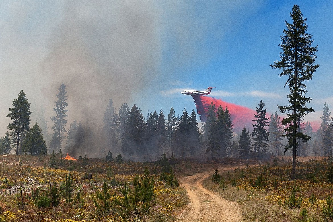 &lt;p&gt;An air tanker drops a load of retardant on a brush fire on Friday, July 17, 2015 between Spirit Lake and Athol. University of Idaho researchers are calling for a collaboration with academia, government agencies, industries and communities to address wildfires and find solutions to better prevent and manage the deadly and destructive fires.&lt;/p&gt;