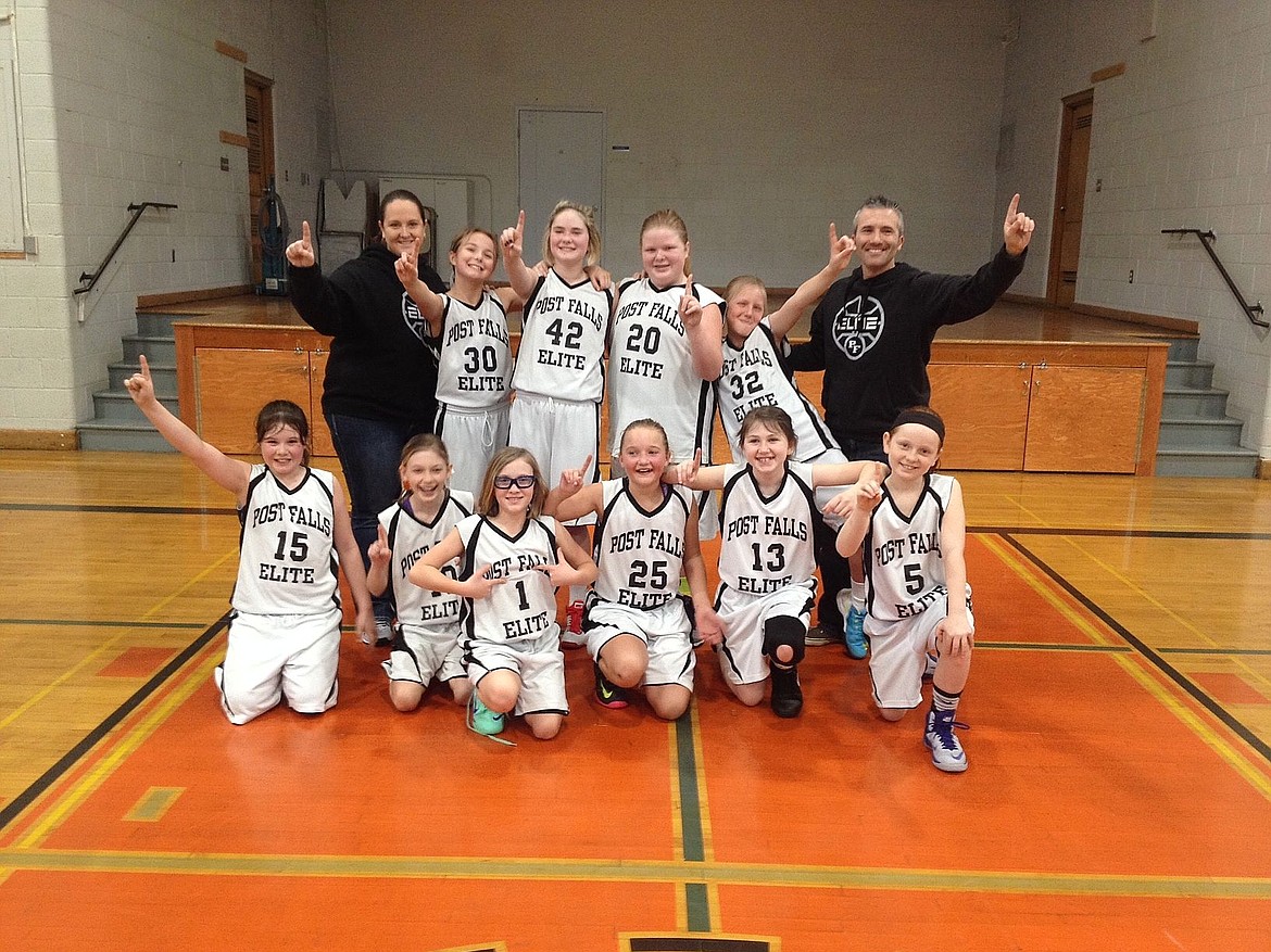 &lt;p&gt;Courtesy photo&lt;/p&gt;&lt;p&gt;The Post Falls Elite fifth-grade girls basketball went 6-2 and won the championship of the River City League. In the front row from left is Kameron Holzer, Kyla Wallis, Ciara Soumas, Ella Morton, Maddy Beck and Kaitlyn Parker; and back row from left, coach Mindy Flerchinger, Capri Sims, Jordyn Hollenbeck, Haylee Potts, Emberlyn Reynolds and coach Rob Soumas.&lt;/p&gt;