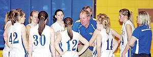 &lt;p&gt;Lady Loggers time out during the matchup with Columbia Falls&lt;/p&gt;