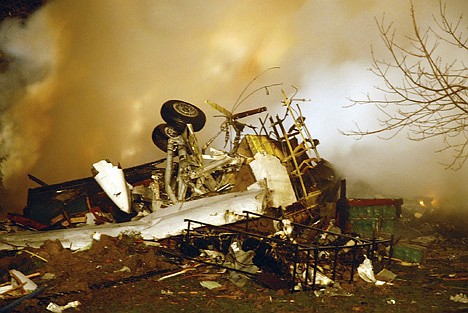 &lt;p&gt;The wreckage of Continental flight 3407 lies amid smoke at the scene after crashing into a suburban Buffalo home and erupting into flames, killing all 48 people aboard on Feb. 12, 2009.&lt;/p&gt;