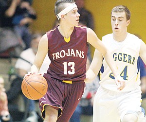 &lt;p&gt;Jared Winslow, right, guarding Gage Tallmadge second quarter.&lt;/p&gt;