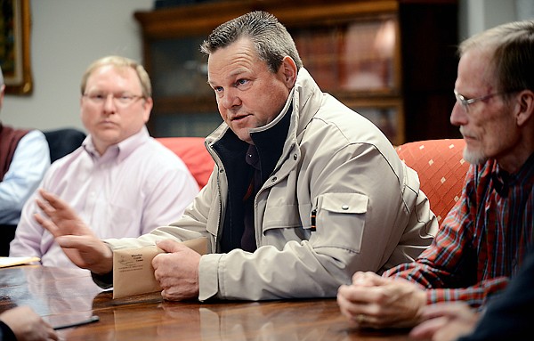 &lt;p&gt;U.S. Sen. Jon Tester&#160;meets with Kalispell City Council members including Tim Kluesner, left, and Jim Atkinson on Wednesday morning at the Museum at Central School in Kalispell.&#160;&lt;/p&gt;