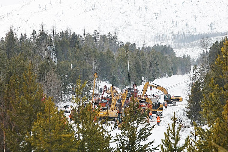 &lt;p&gt;Burlington Northern Santa Fe crews rerail a locomotive that derailed early Friday morning. No fuel or product spilled from the cars during the derailment according to BNSF spokesman Gus Melonas. Friday, Jan. 25, 2013 in , Montana. (Patrick Cote/Daily Inter Lake)&lt;/p&gt;