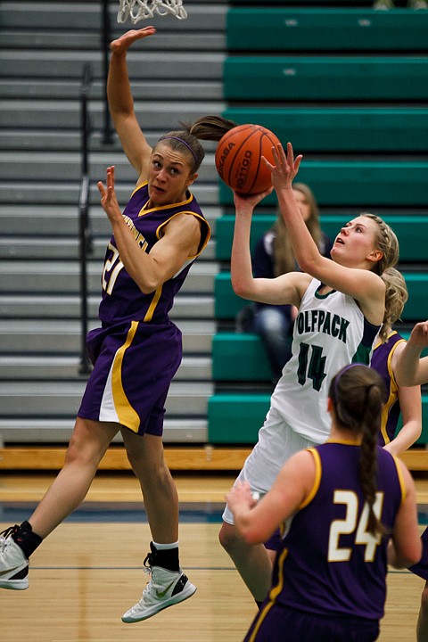 &lt;p&gt;Glacier senior guard Kailea Vaudt (14) puts up a shot Tuesday night during Glacier's home victory over Missoula Sentinel. Tuesday, Feb. 5, 2013 in Kalispell, Montana. (Patrick Cote/Daily Inter Lake)&lt;/p&gt;