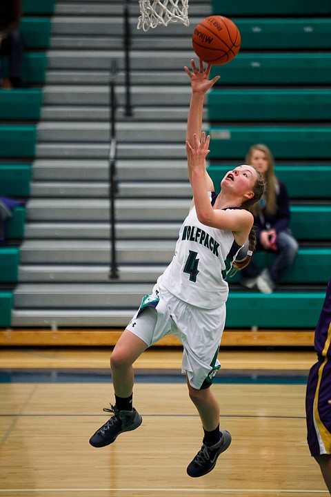 &lt;p&gt;Glacier freshman guard Hailee Bennett (4) lays the ball in Tuesday night during Glacier's home victory over Missoula Sentinel. Tuesday, Feb. 5, 2013 in Kalispell, Montana. (Patrick Cote/Daily Inter Lake)&lt;/p&gt;