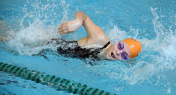 &lt;p&gt;Yadira Gil of Flathead competes in the 50-yard freestyle race at The Summit on Saturday. Gil finished third in the first heat with a time of 47.09. Also competing were Glacier and the Missoula schools.&lt;/p&gt;