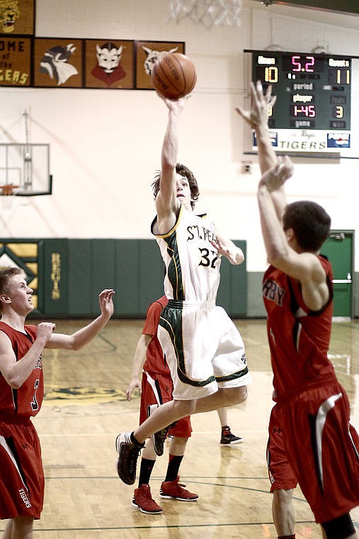 &lt;p&gt;St. Regis sophomore Dakota Wickham throws up a floater.&lt;/p&gt;