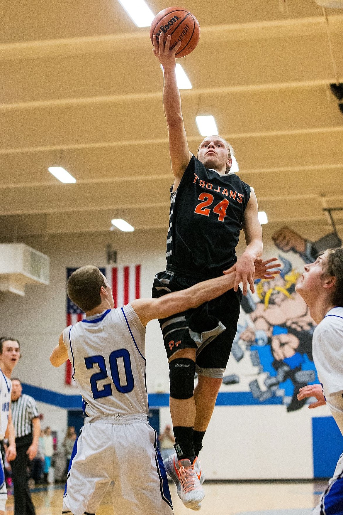 &lt;p&gt;SHAWN GUST/Press Post Falls Zach Hillman (24) extends above Coeur d&#146;Alene&#146;s Sam Matheson while putting up a shot in the second quarter.&lt;/p&gt;