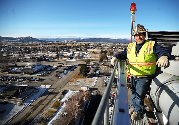 &lt;p&gt;Jeff Halsey foreman for Swank Construction, takes in the view
from the crane at the Kalispell Regional Medical Center expansion
on January 12.&lt;/p&gt;