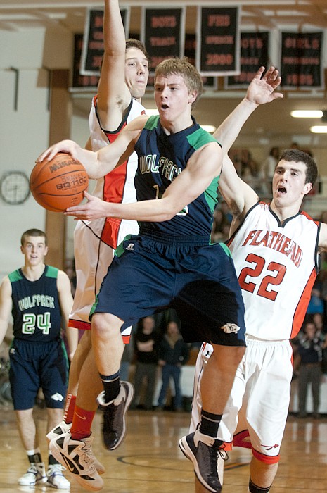 <p>Patrick Cote/Daily Inter Lake during the crosstown basketball
game at Flathead High School Thursday night. Thursday, Feb., 2,
2012 in Kalispell, Mont.</p>