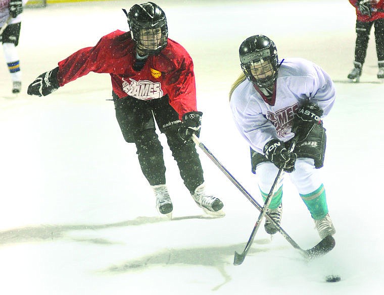 &lt;p&gt;Dabney Langellier, right, skates past Angie Bowman during a game at the Woodland Park rink Thursday, Jan. 30, 2014. When the league started four years ago a lot of the women could barely skate and now they are entering tournaments.&lt;/p&gt;