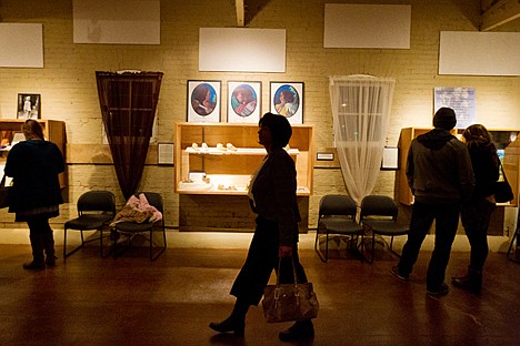 &lt;p&gt;Art enthusiasts view the many different exhibits at the Human Right Education Institute.&lt;/p&gt;