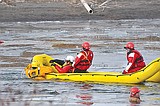 Firefighters practice ice-rescue skills
