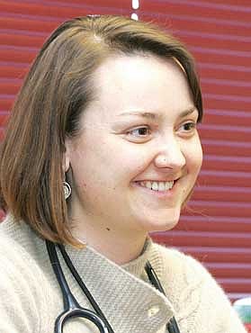 Paul Sievers/The Western News Emily Beck, a third-year student at the University of Washington's School of Medicine, is working under Dr. Greg Rice at Libby Clinic.