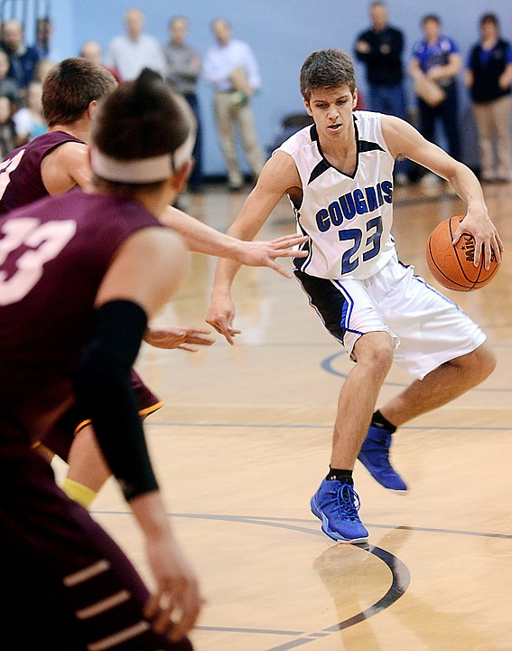 &lt;p&gt;Stillwater senior Jeremiah Hashley (23) driving the ball during the game against Troy on Tuesday, February 4, in Kalispell. (Brenda Ahearn/Daily Inter Lake)&lt;/p&gt;