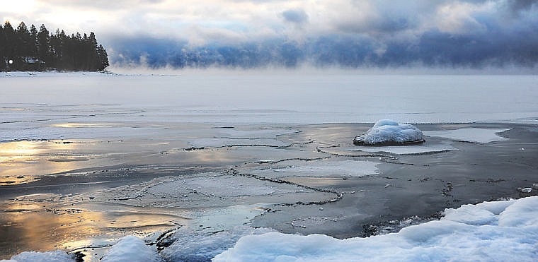 &lt;p&gt;Steam rises from Flathead Lake near Rollins on Thursday morning. Temperatures dipped as low as -21 in the Flathead Valley.&lt;/p&gt;