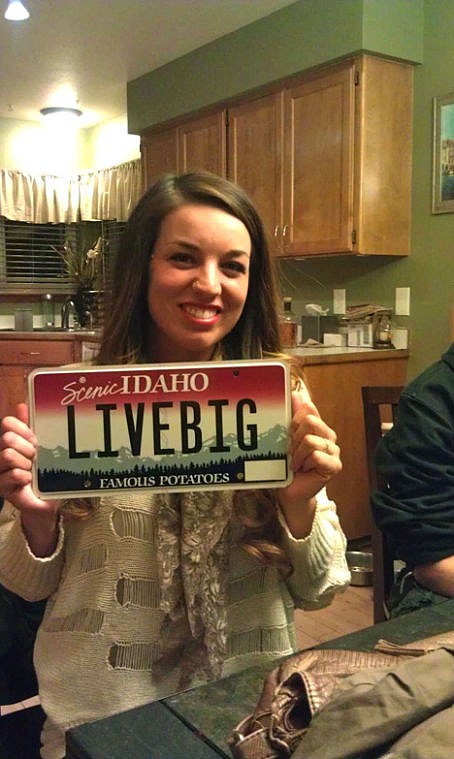 &lt;p&gt;Brooke Hayden holds up her &quot;Live Big&quot; license plate, a motto she's carried with her along the road to Hollywood as an &quot;American Idol&quot; participant.&lt;/p&gt;