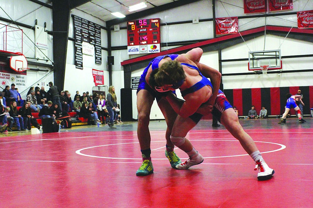 &lt;p&gt;Bridger Lapierre, gets ready to take his opponent to the mat during the Hot Springs Mixer Invitational.&#160;&lt;/p&gt;