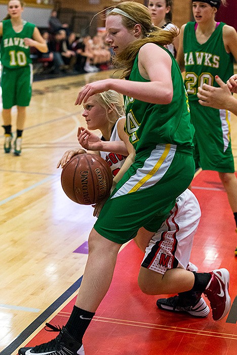 &lt;p&gt;Lakeland&#146;s Kelly Ramus, right, battles with Moscow&#146;s Joelle Stephens for a loose ball during the third period.&lt;/p&gt;