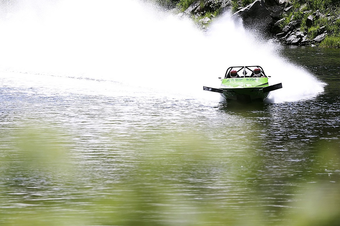 &lt;p&gt;The jet boat &quot;Rough Rider&quot; rounds the corner as it nears the end of the 25-mile long Race the Joe jet boat race in St. Maries on May 23, 2015.&lt;/p&gt;