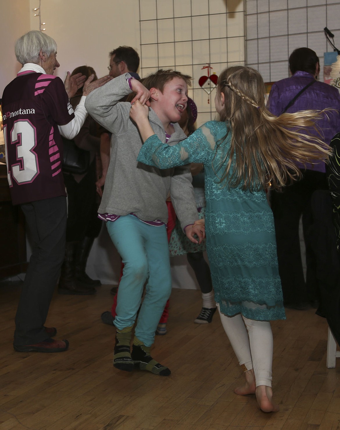 &lt;p&gt;Young partygoers dance during the Valentine's Dar party Saturday night.&lt;/p&gt;