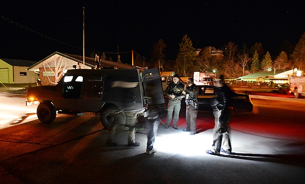 &lt;p&gt;Flathead County Undersheriff Dave Leib, center, and deputies load up the Peacekeeper at a staging point near the scene of a standoff in Somers Saturday morning, Feb. 9. (Brenda Ahearn/Daily Inter Lake)&lt;/p&gt;