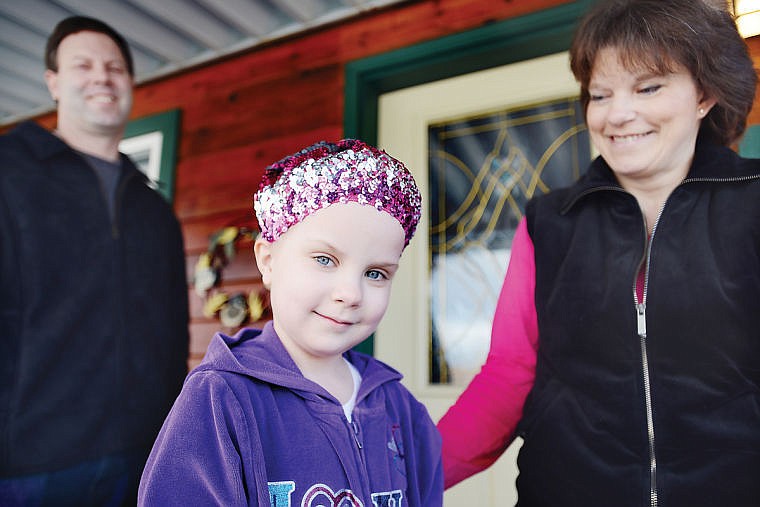 &lt;p&gt;Six-year-old Gabby LeDuc is shown here with her father, Ryan, and mother, Kathy, Wednesday afternoon at their home in Kalispell. Gabby returned home a week ago after nearly a year of chemotherapy in Spokane to fight acute lymphoblastic leukemia, a fast-growing cancer of the white blood cells.&lt;/p&gt;